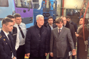 Мэр Москвы Сергей Собянин посетил электродепо «Выхино»