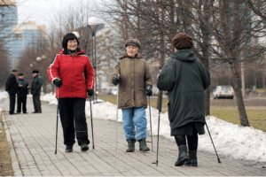 Жители района Бирюлево Западное могут воспользоваться дорожкой для скандинавской ходьбы