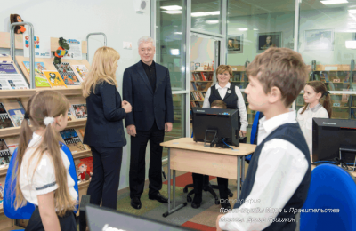 Мэр Москвы Сергей Собянин осмотрел новую школу в районе Куркино