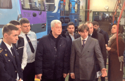 Мэр Москвы Сергей Собянин посетил электродепо «Выхино»
