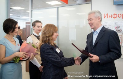Сегодня мэр Сергей Собянин побывал на открытии центра госуслуг в районе Сокольники
