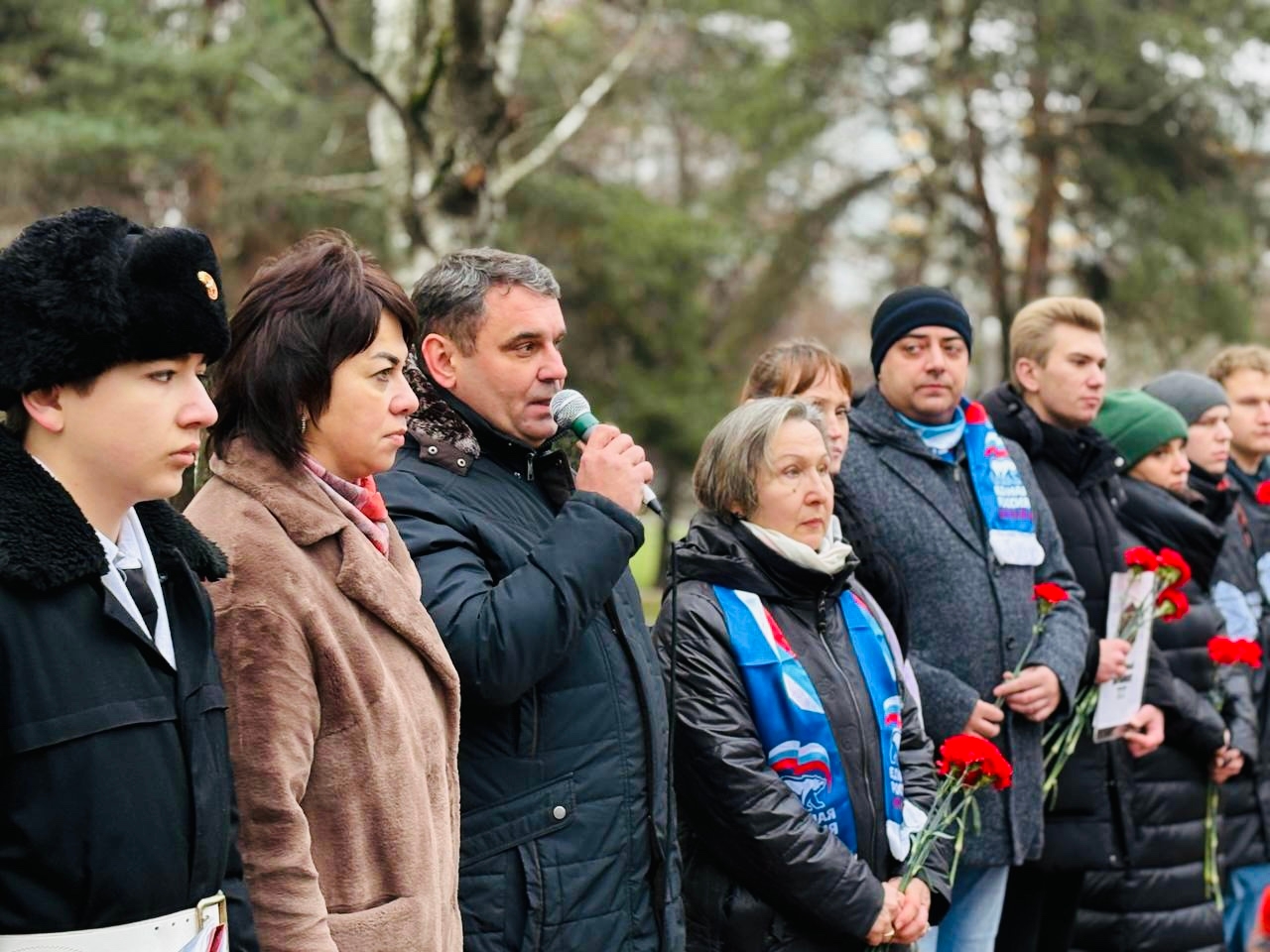 Память защитников Москвы почтили в Бирюлеве Западном. Фото: страница управы района Бирюлево Западное в социальных сетях