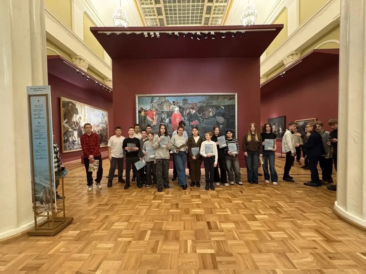 Семиклассники школы №667 посетили экспозицию Русского музея. Фото: страница школы №667 в социальных сетях